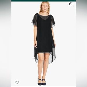 Adrianna Papell Women's Chiffon Overlay Short Dress